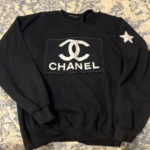 Chanel tee cut out into a sweatshirt- brand Designer-ish